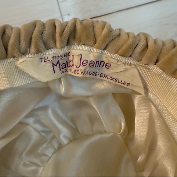 Vintage Velvet Turban/Cloche Hat With Real Fur Pompom  1960’s Rare - Picture 8 of 9